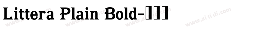 Littera Plain Bold字体转换